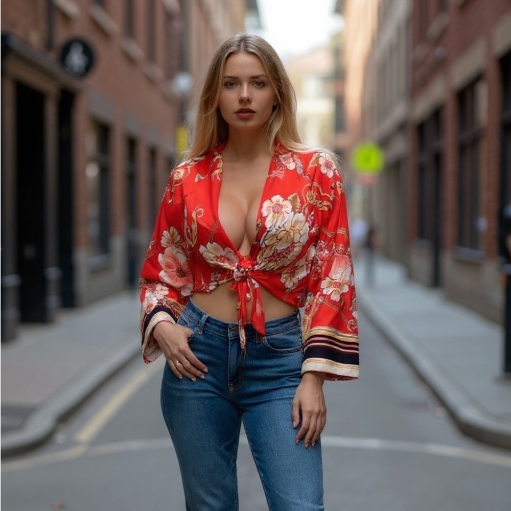 Fashion Nova Blouse - Orange
New